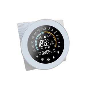 SmartWise WiFi-s okos termosztát COLOR, eWeLink app kompatibilis, ‘B’ típus (16A), fehér kerettel, színes kijelzővel