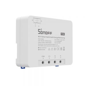 Sonoff POW (R3) WiFi-s, internetről távvezérelhető okosrelé (25A / 5500W), áramfogyasztás-mérővel, túlfeszültség-védelemmel